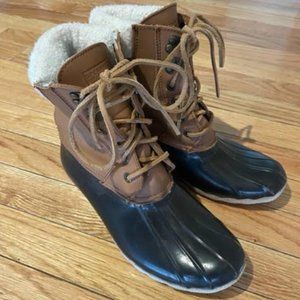 Sperry Topsider Duck Boot Size 8 Tan/Coffee
